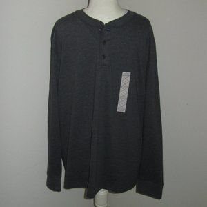 💰 3/$25.00 Men's Long Sleeve Henley Shirt by St. John's Bay Size XL NWT.